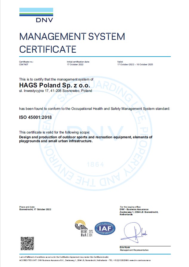 ISO certifikat | HAGS